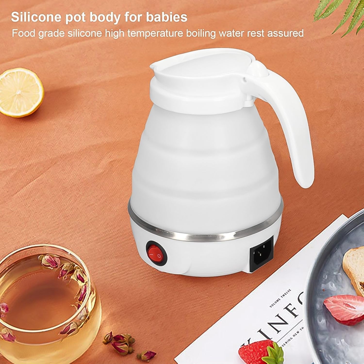 Travel Folding Electric Kettle 600W - (304 Stainless Steel & Silicone) Travel Folding Electric Kettle 600W - (304 Stainless Steel & Silicone)
